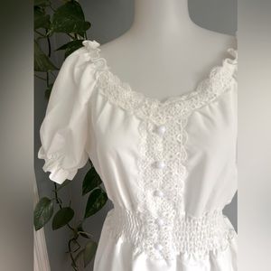 White Cottagecore Dress